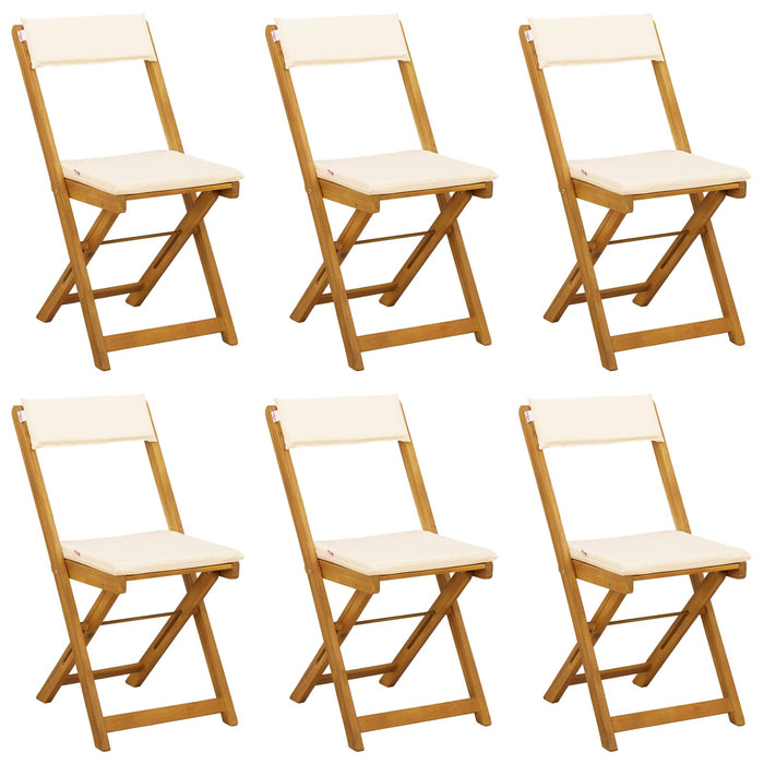 Scaune Bistro pentru Exterior 6 pcs Alb crem 40 x 53 x 80 cm - WALTI WALTI