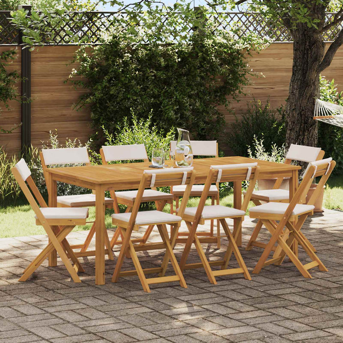 Scaune Bistro pentru Exterior 8 pcs Alb crem 40 x 53 x 80 cm - WALTI WALTI