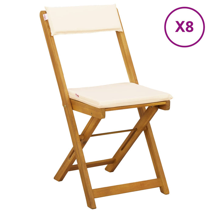 Scaune Bistro pentru Exterior 8 pcs Alb crem 40 x 53 x 80 cm - WALTI WALTI