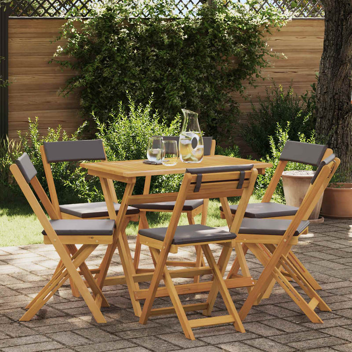 Scaune Bistro pentru Exterior 6 pcs Gri închis 40 x 53 x 80 cm - WALTI WALTI