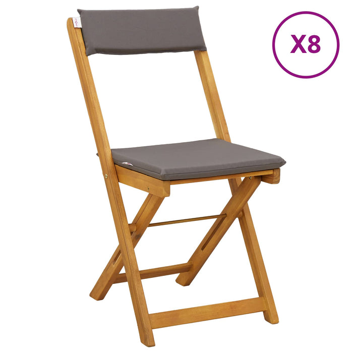 Scaune Bistro pentru Exterior 8 pcs Gri închis 40 x 53 x 80 cm - WALTI WALTI