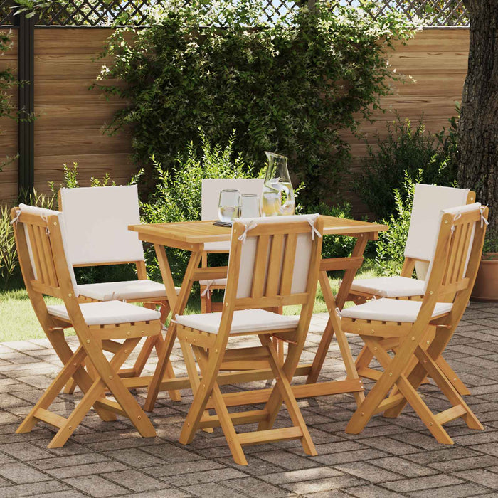 Scaune Bistro pentru Exterior 6 pcs Alb crem 38 x 46 x 85 cm - WALTI WALTI