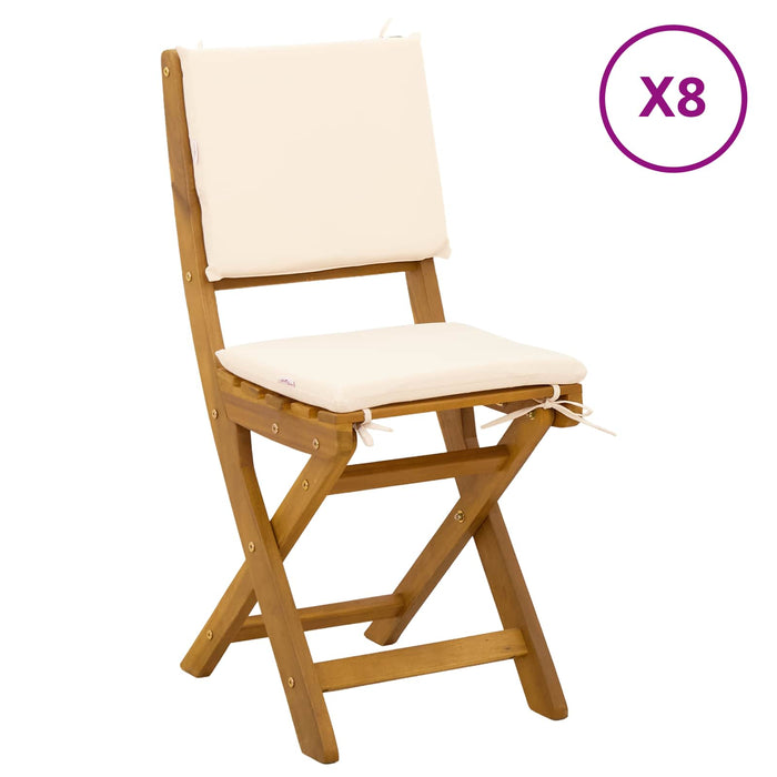 Scaune Bistro pentru Exterior 8 pcs Alb crem 38 x 46 x 85 cm - WALTI WALTI