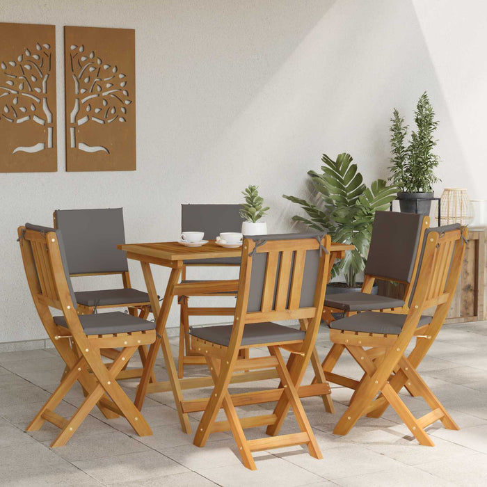 Scaune Bistro pentru Exterior 6 pcs Gri închis 38 x 46 x 85 cm - WALTI WALTI