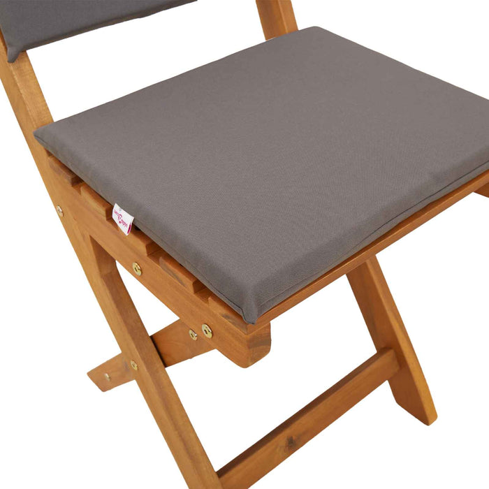 Scaune Bistro pentru Exterior 8 pcs Gri închis 38 x 46 x 85 cm - WALTI WALTI