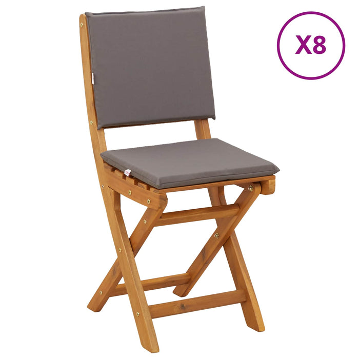 Scaune Bistro pentru Exterior 8 pcs Gri închis 38 x 46 x 85 cm - WALTI WALTI