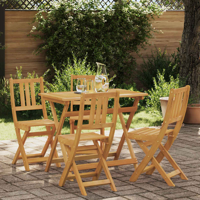 Set Bistro de Grădină 5 pcs natural Lemn Solid de Acacia WALTI
