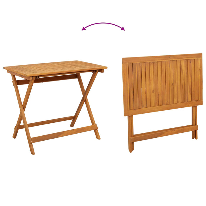 Set Bistro de Grădină 5 pcs Alb Natural și Crem WALTI