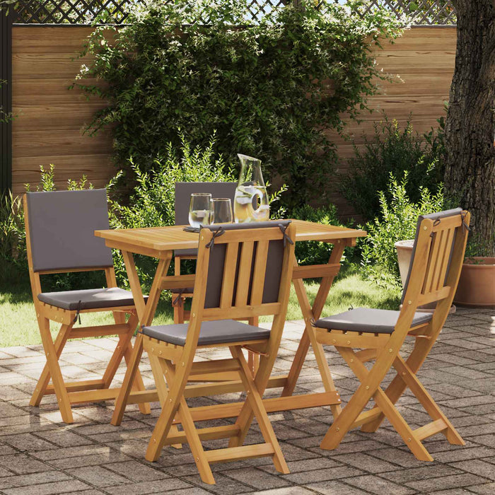 Set Bistro de Grădină 5 pcs Gri Natural și Închis WALTI