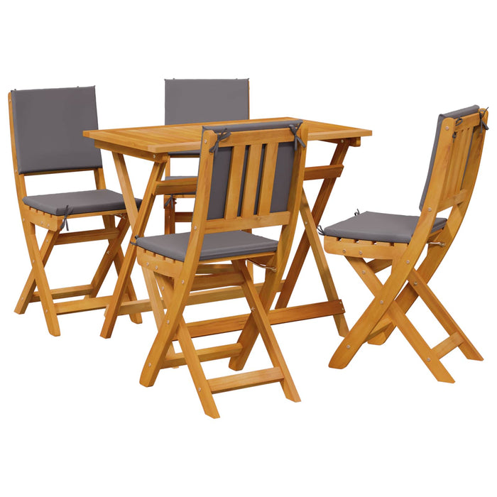 Set Bistro de Grădină 5 pcs Gri Natural și Închis WALTI