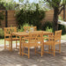 Bancă de exterior 4 pcs natural 56 x 55,5 x 90 cm - WALTI WALTI