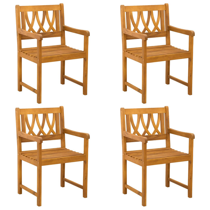 Bancă de exterior 4 pcs natural 56 x 55,5 x 90 cm - WALTI WALTI