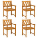 Bancă de exterior 4 pcs natural 56 x 55,5 x 90 cm - WALTI WALTI