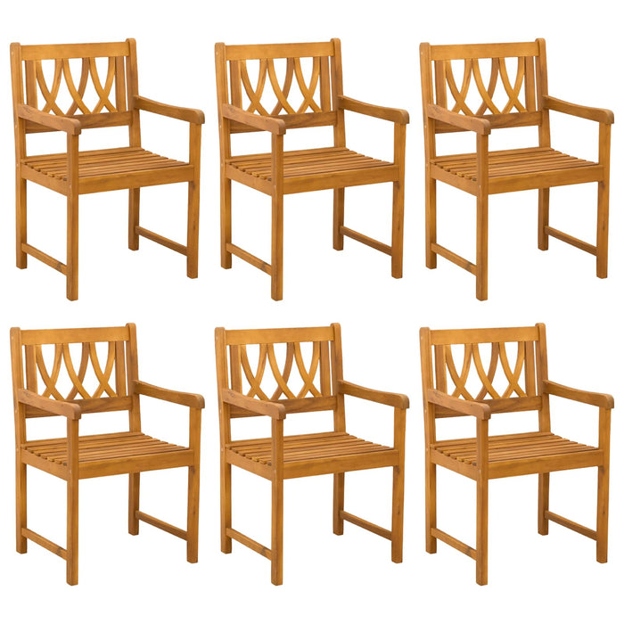 Bancă de exterior 6 pcs natural 56 x 55,5 x 90 cm - WALTI WALTI
