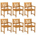 Bancă de exterior 6 pcs natural 56 x 55,5 x 90 cm - WALTI WALTI