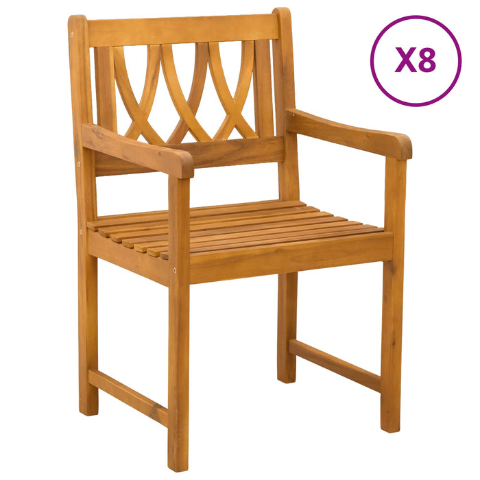 Bancă de exterior 8 pcs natural 56 x 55,5 x 90 cm - WALTI WALTI