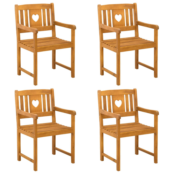 Bancă de exterior 4 pcs natural 56 x 55,5 x 90 cm - WALTI WALTI