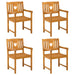Bancă de exterior 4 pcs natural 56 x 55,5 x 90 cm - WALTI WALTI