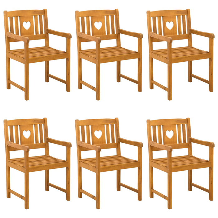 Bancă de exterior 6 pcs natural 56 x 55,5 x 90 cm - WALTI WALTI