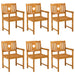 Bancă de exterior 6 pcs natural 56 x 55,5 x 90 cm - WALTI WALTI