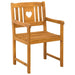 Bancă de exterior 6 pcs natural 56 x 55,5 x 90 cm - WALTI WALTI