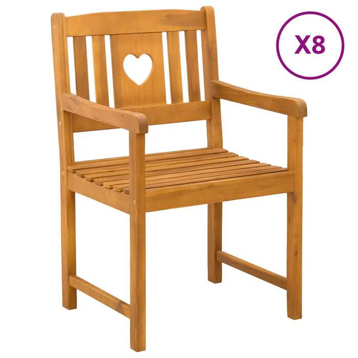 Bancă de exterior 8 pcs natural 56 x 55,5 x 90 cm - WALTI WALTI