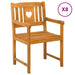 Bancă de exterior 8 pcs natural 56 x 55,5 x 90 cm - WALTI WALTI
