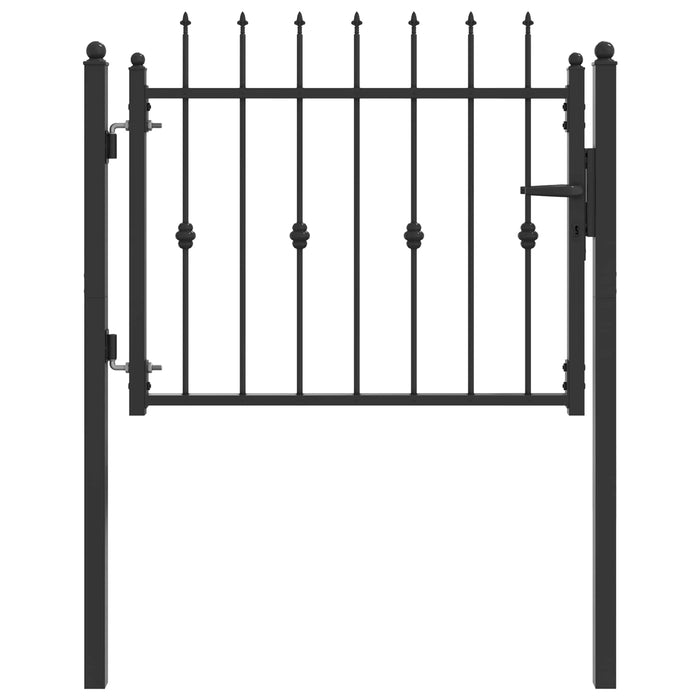 Poartă de gard HORST 100 x 75 cm Metal Negru Blocat WALTI