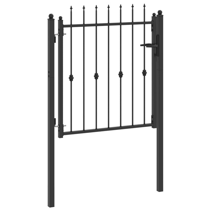 Poartă de gard HORST 100 x 100 cm Metal Negru Blocat WALTI