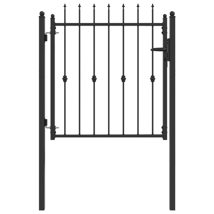 Poartă de gard HORST 100 x 100 cm Metal Negru Blocat WALTI