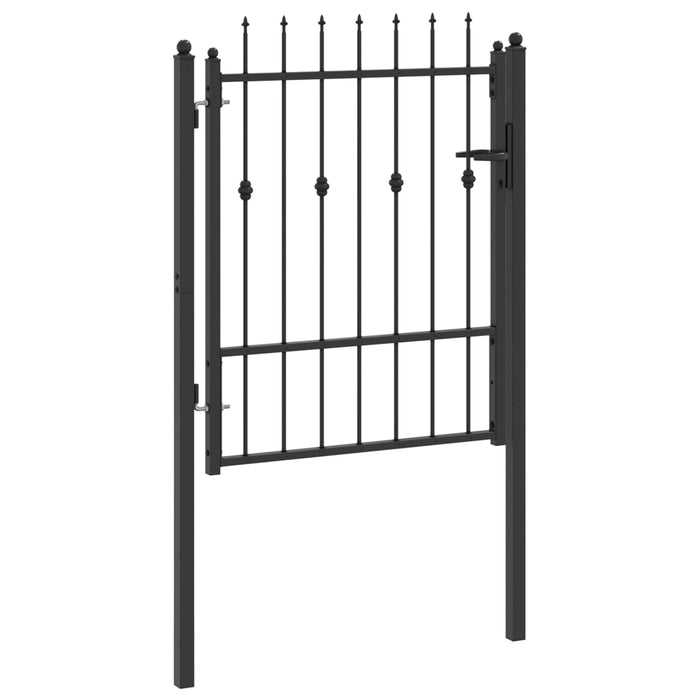 Poartă de gard HORST 100 x 125 cm Metal Negru Blocat WALTI