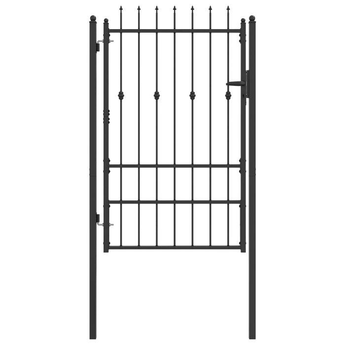Poartă de gard HORST 100 x 150 cm Metal Negru Blocat WALTI