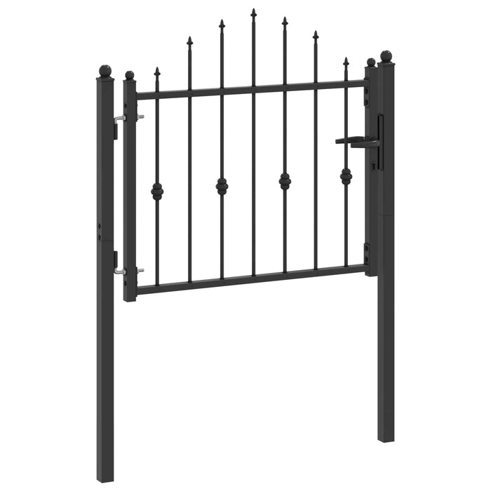 Poartă de gard HORST 100 x 75 cm Metal Negru Blocat WALTI