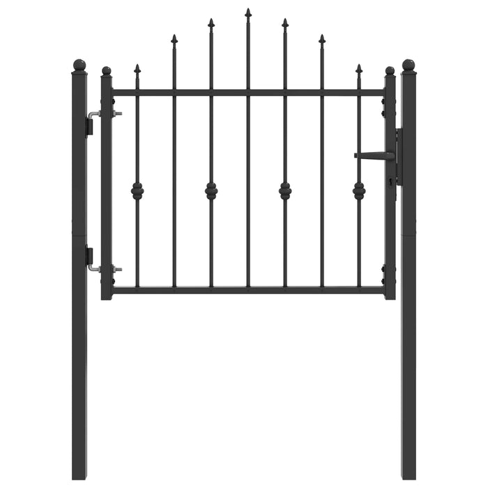 Poartă de gard HORST 100 x 75 cm Metal Negru Blocat WALTI