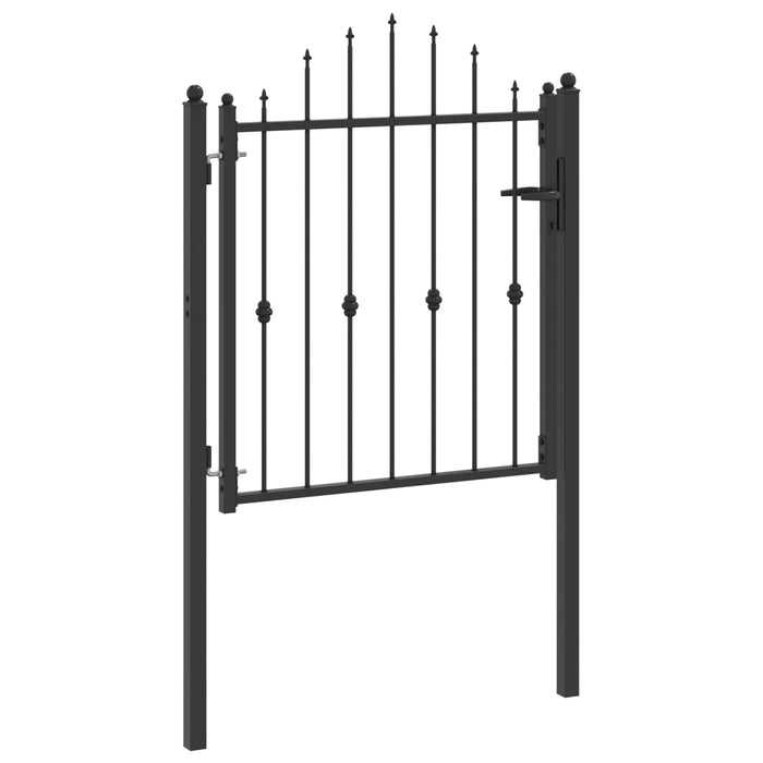 Poartă de gard HORST 100 x 100 cm Metal Negru Blocat WALTI