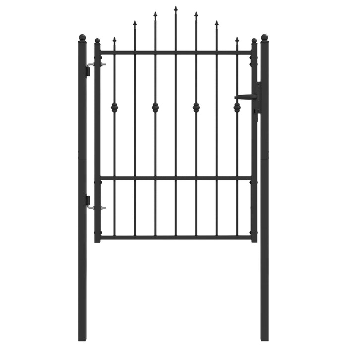 Poartă de gard HORST 100 x 125 cm Metal Negru Blocat WALTI