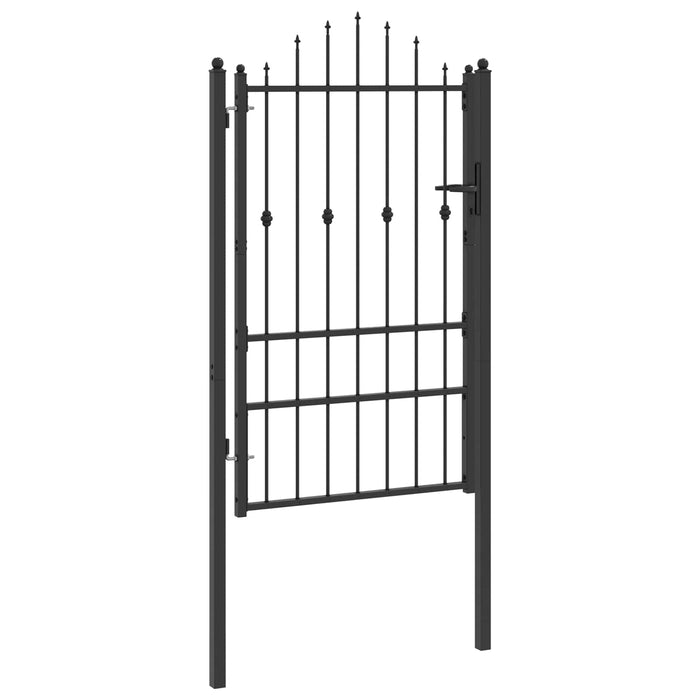 Poartă de gard HORST 100 x 150 cm Metal Negru Blocat WALTI