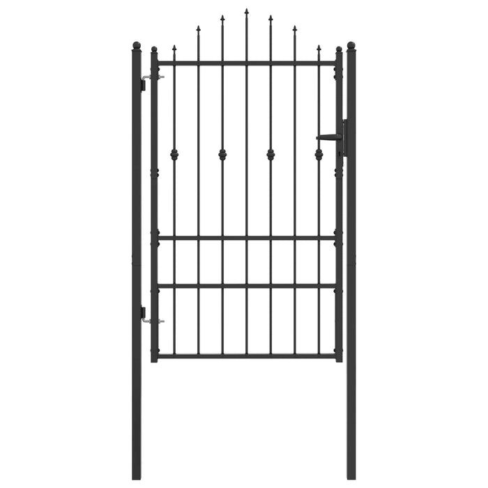 Poartă de gard HORST 100 x 150 cm Metal Negru Blocat WALTI