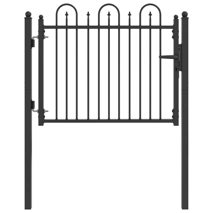 Poartă de gard HORST 100 x 75 cm Metal Negru Blocat WALTI