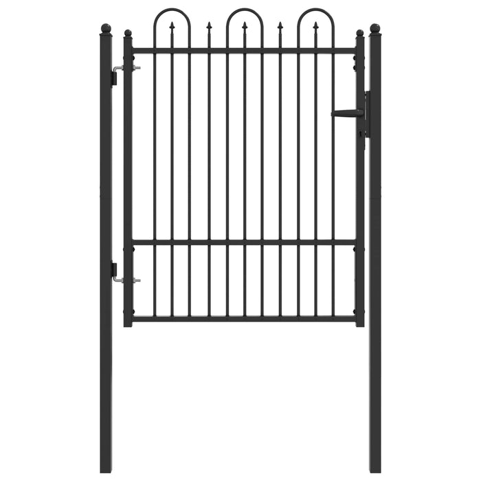 Poartă de gard HORST 100 x 125 cm Metal Negru Blocat WALTI