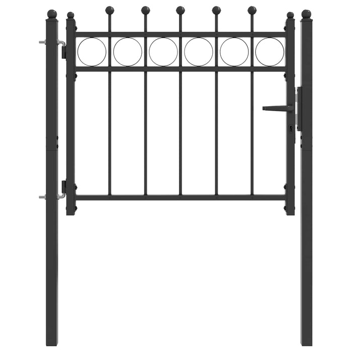 Poartă de gard HORST 100 x 75 cm Metal Negru Blocat WALTI