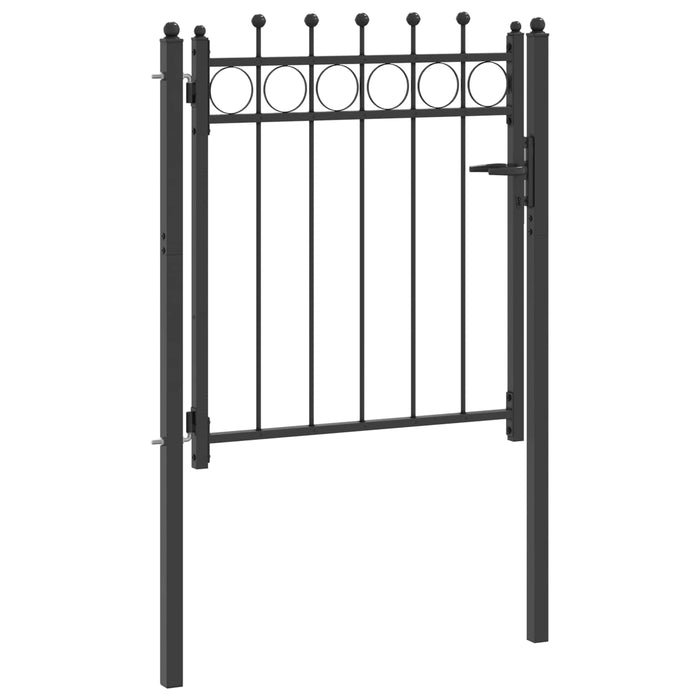 Poartă de gard HORST 100 x 100 cm Metal Negru Blocat WALTI
