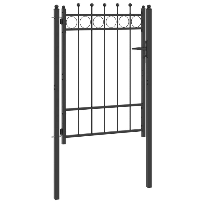 Poartă de gard HORST 100 x 125 cm Metal Negru Blocat WALTI