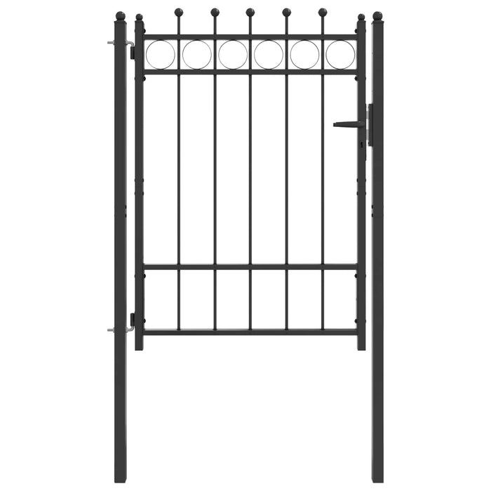 Poartă de gard HORST 100 x 125 cm Metal Negru Blocat WALTI