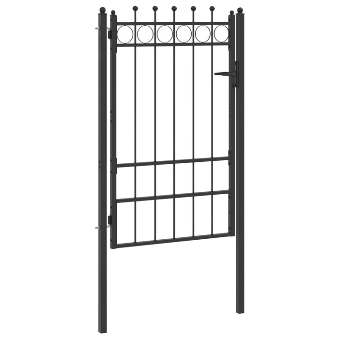 Poartă de gard HORST 100 x 150 cm Metal Negru Blocat WALTI