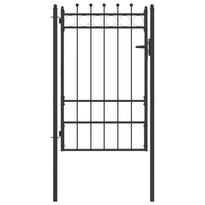 Poartă de gard HORST 100 x 150 cm Metal Negru Blocat WALTI