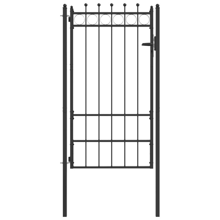 Poartă de gard HORST 100 x 175 cm Metal Negru Blocat WALTI