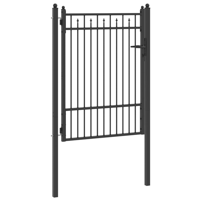 Poartă de gard HORST 100 x 125 cm Metal Negru Blocat WALTI