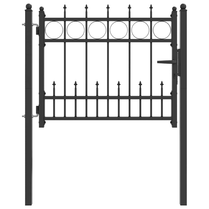 Poartă de gard HORST 100 x 75 cm Metal Negru Blocat WALTI