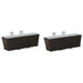Balustradă 2 pcs Negru 50 x 17 x 17 cm Metal - WALTI WALTI